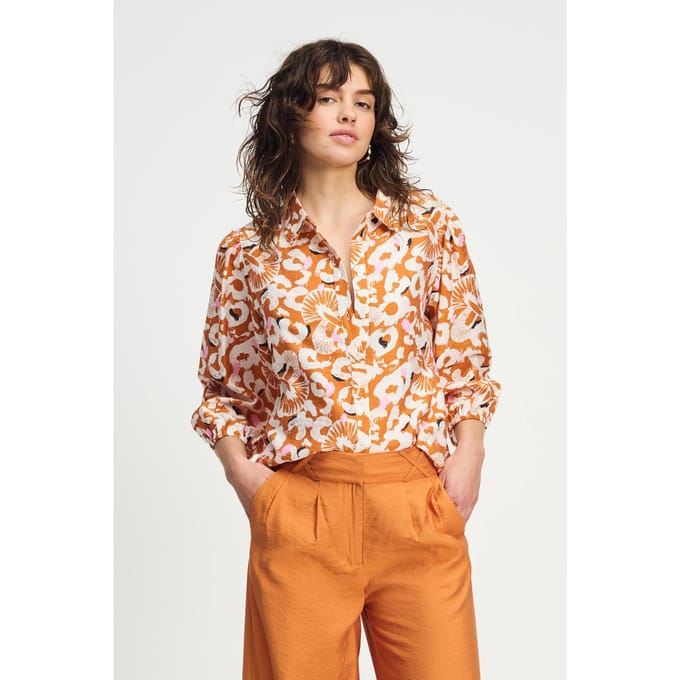 POM Amsterdam Blouse - Adventure Orange Maat: 44 | Blouses Outlet | Dames | Oranje