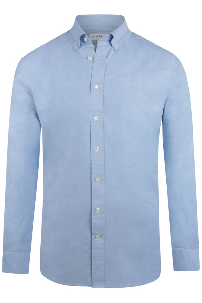 McGregor Stretch Oxford Shirt Light Blue Größe: L | Business hemden Outlet | Herren | Blau