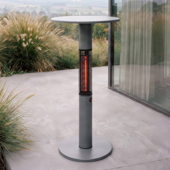 Lucande terrasverwarmer Flamaro, antraciet, 110 cm, IP55