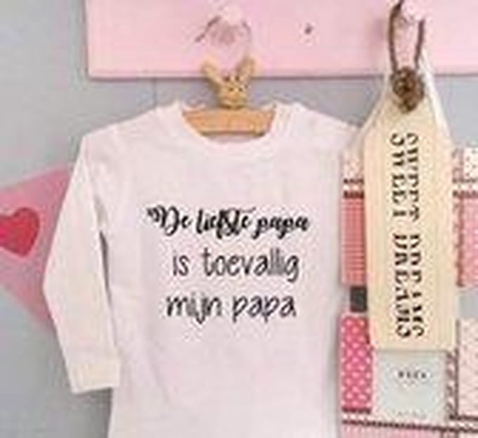 Shirtje baby tekst liefste papa eerste vaderdag cadeau