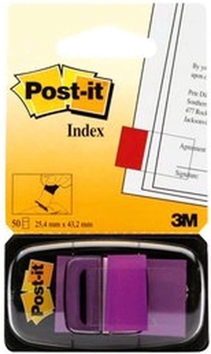 Indextabs post-it 680 25.4x43.2mm paars | 12 stuks