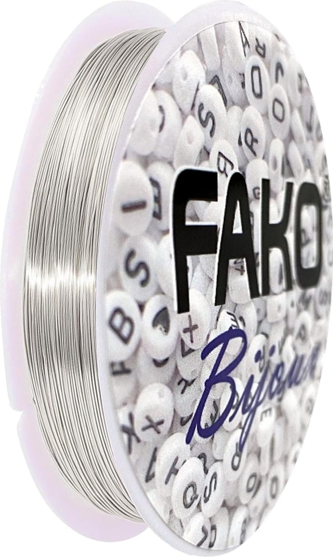 Fako Bijoux® - Koperdraad Kleurvast - Metaaldraad - Sieraden Maken - 0.5mm - 7 Meter - Zilver