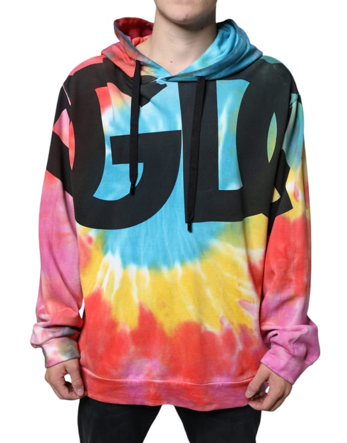Dolce & Gabbana Multicolor Tie-Dye Hoodie Sweater