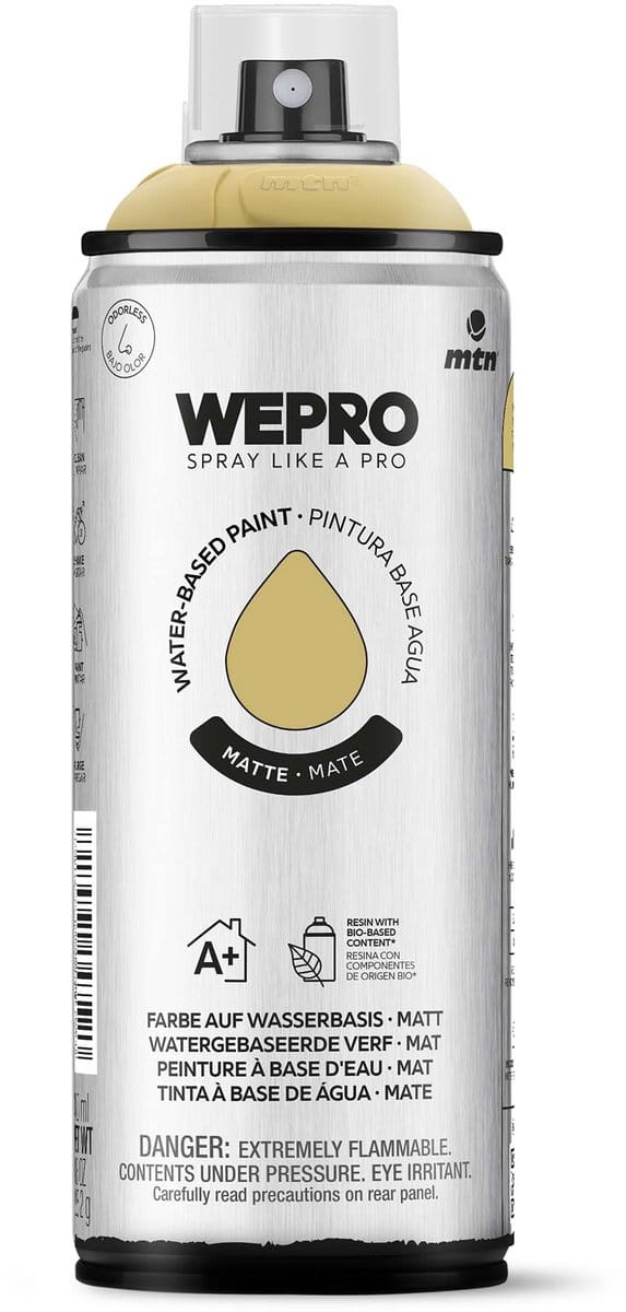 Spuitbus Geel Sahara Mat MTN WEPRO WATER-BASED PAINT 400ML