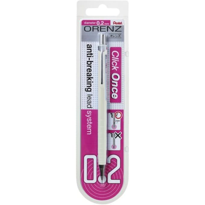 Pentel Orenz vulpotlood - 0,2mm - kleur houder: wit