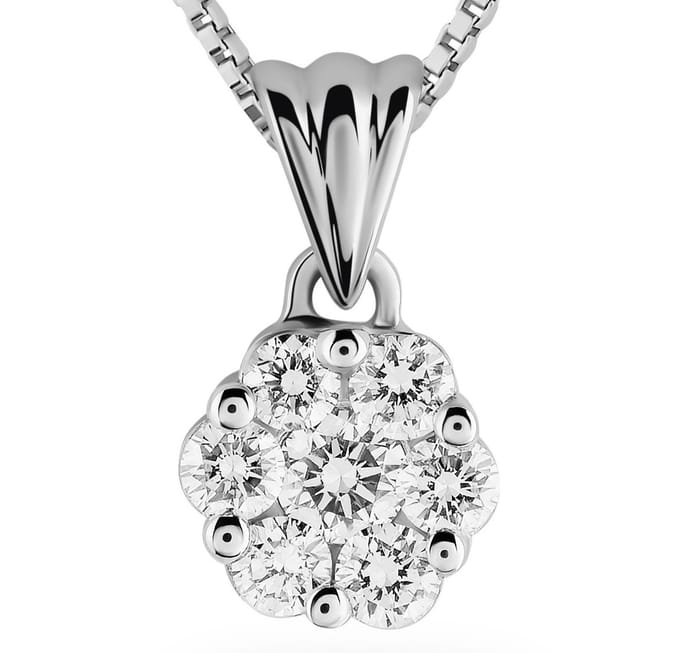 Orphelia HD-4211 - Hanger - 18 Karaat Witgoud / Diamant 0.35 ct