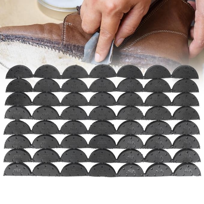 Lot de 56 protège-talons antidérapants en caoutchouc pour chaussures de claquettes black