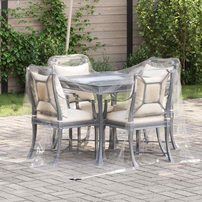 vidaXL - Doorzichtig - afdekzeil - met - ogen - 2x2 - m - PVC