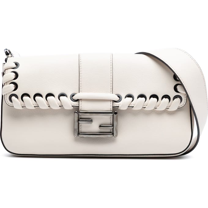 Tweedekans Whipstitch Leren Baguette Crossbody