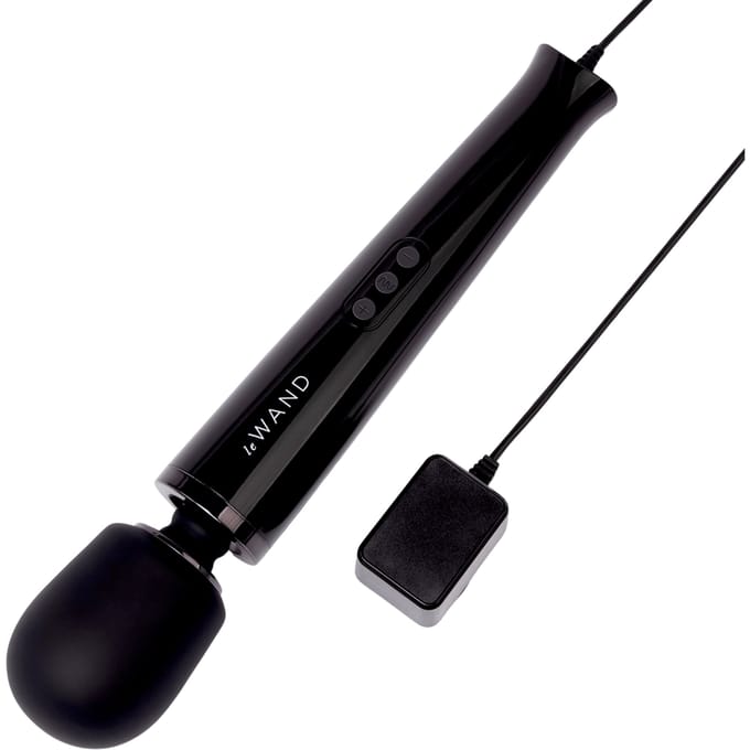 Le Wand Powerful Plug-In Vibrerende Massage Vibrator Zwart