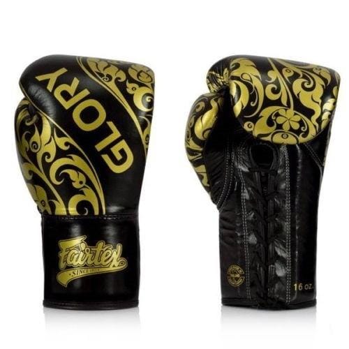 Fairtex BGLG2 Serie - Leren Bokshandschoenen - Zwart - 14oz