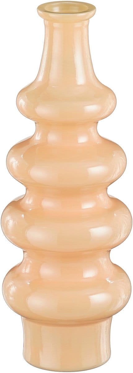 Mica Decorations Bloemenvaas Sira - glas - beige - D14,5 x H40 cm - vaas - sierlijk model
