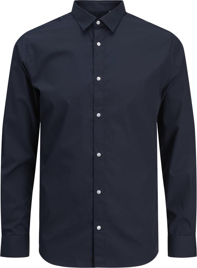 JACK&JONES PLUS JJJOE SHIRT LS PLAIN PLS Heren Overhemd PLUS - Navy Blazer