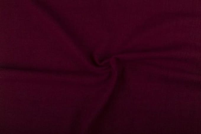Linnen stof - Bordeaux rood - Gewassen - 10 meter