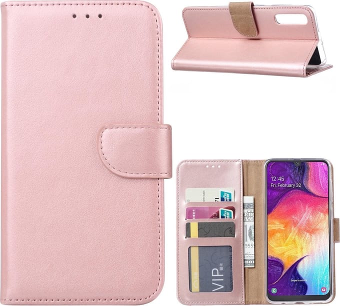 Portemonnee Hoesje Geschikt Voor Samsung Galaxy A50s/A30s - Rose Goud