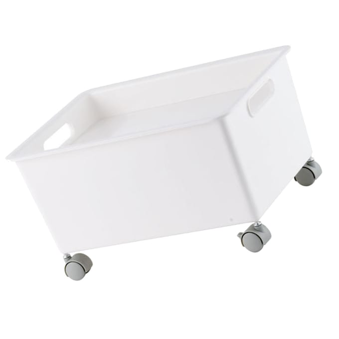 Opbergmand Rolmand Premium PP Stevig Draagbaar Verplaatsbaar Eenvoudige Opslag Grote Capaciteit wit