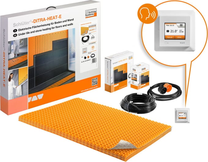 Schlüter Ditra Heat E Duo verwarmingsset RT6 S6 - 525 Watt - 5,4 m² (3,8 m² verwarmd)