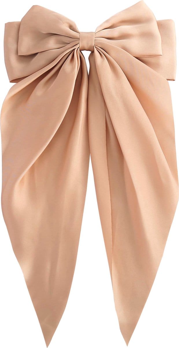 Fliex - Haarspeld - Strik - Satijn - beige champagne