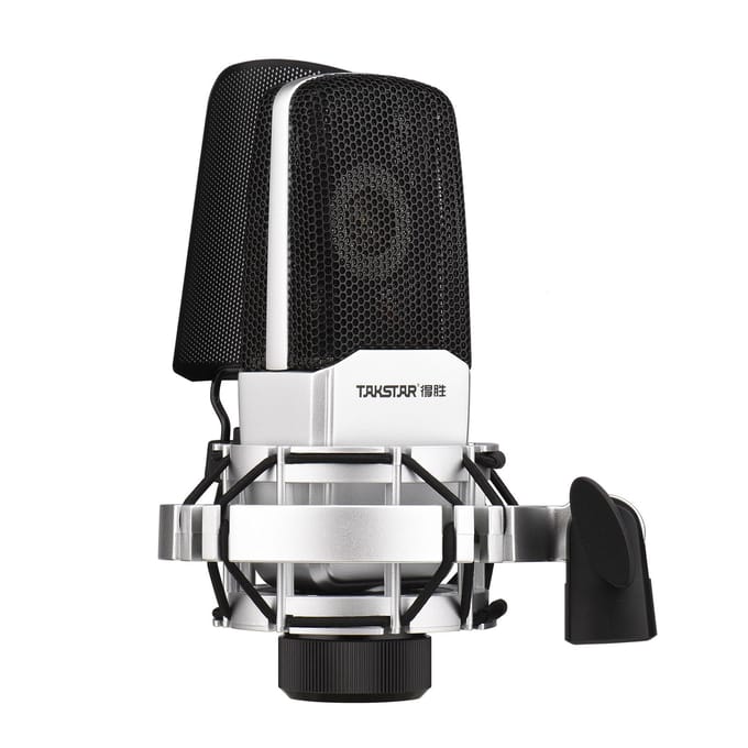 TAKSTAR SM-18 EL Professionele opnamemicrofoon Cardioïde condensator XLR-microfoonset met verstelbare