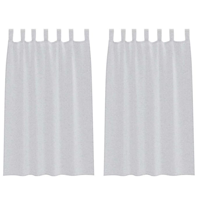 vidaXL - Voile - Gordijn - 2 - st - Lichtgrijs - 175 - x - 140 - cm - Polyester