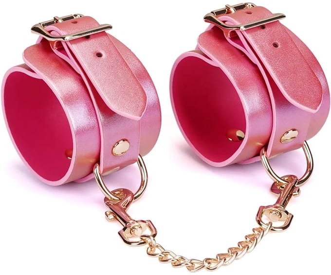 Liebe Seele - Lustre Rosa - Lederen Polsboeien - Parelmoer Roze