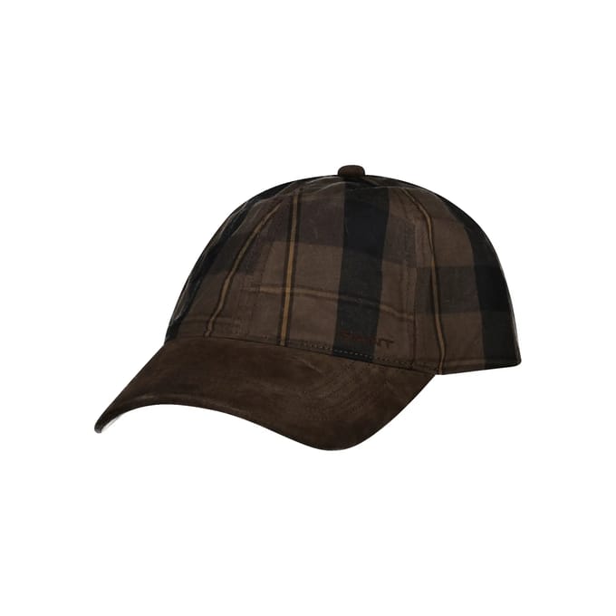 Gant Cap Checked Waxed Faded Taupe / male