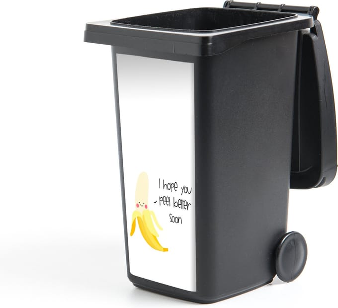Container sticker Beterschap - Spreuken - Fruit - Banaan - 44x98 cm - Kliko sticker