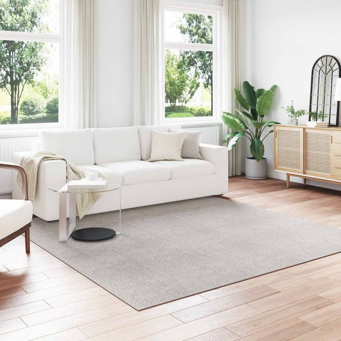 vidaXL - Binnen - kleed - LUGO - Crèmekleurig - 240 - x - 240 - cm - Polyester