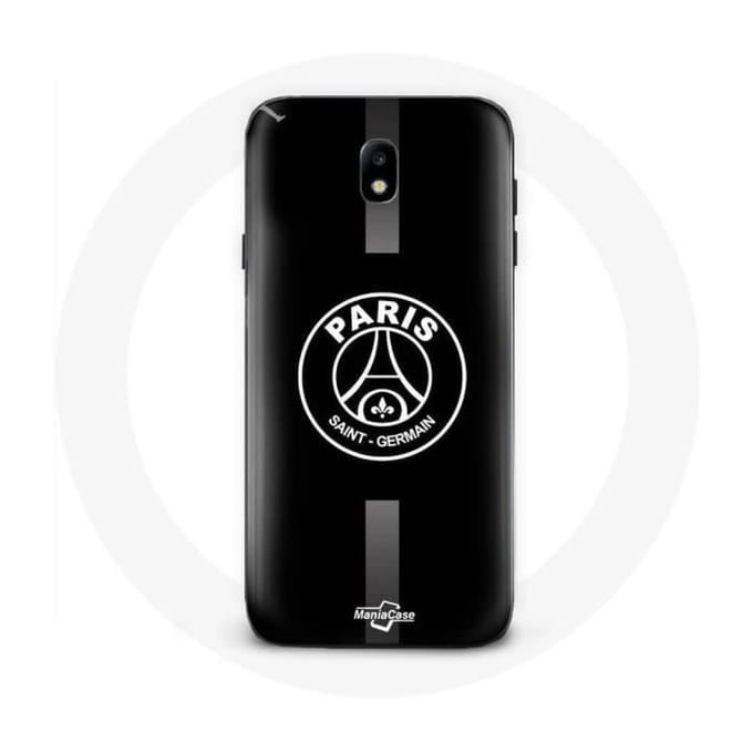 Coque - maniacase - Samsung Galaxy J7 2017 - PSG Logo Jordan - Souple - Noir noir