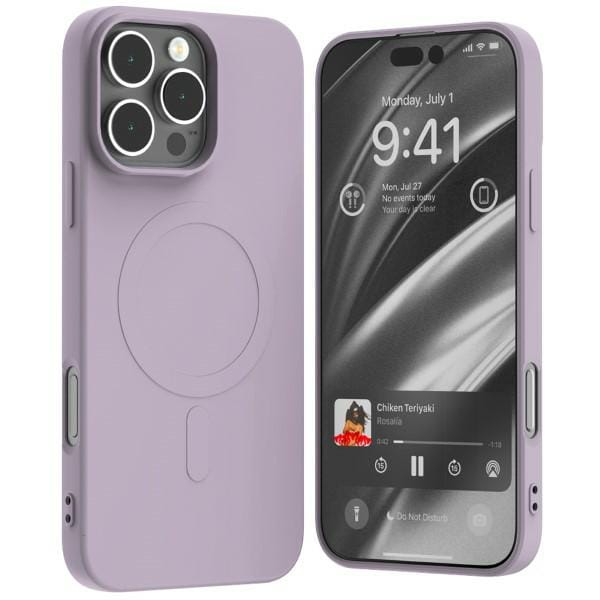 Mercury MagSafe - Semi-Siliconen Etui - iPhone 16 Pro Max - Lilac Purple - MagSafe Compatibiliteit