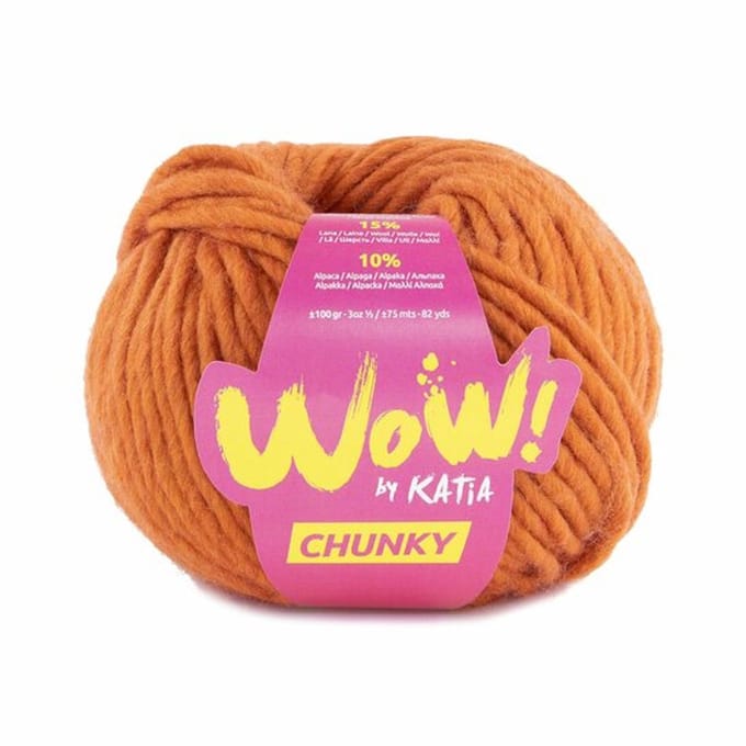 Katia WOW Chunky - 60 Oranje - Bulky Acryl/Wolmix Garen