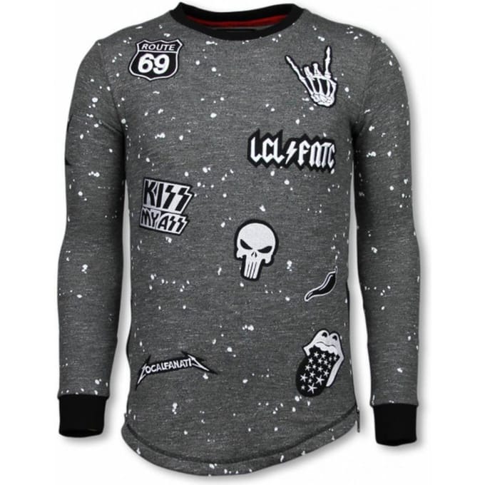 Longfit Embroidery - Sweater Patches - Rockstar - Zwart
