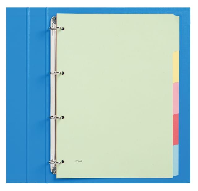 Tabbladen Qbasic 4-gaats karton 5-delig assorti karton