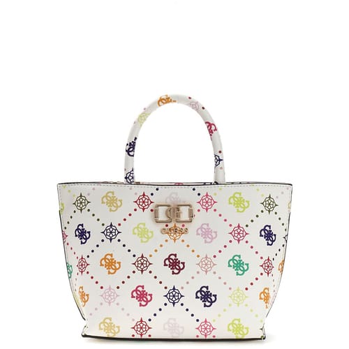 Guess Emelie Logo Mini Tote Vrouwen Multi Logo Stof met ritssluiting