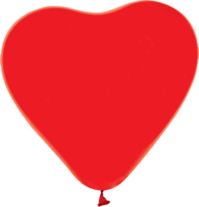 Ballonnen Hartjes Rood - Helium- en Luchtvulling