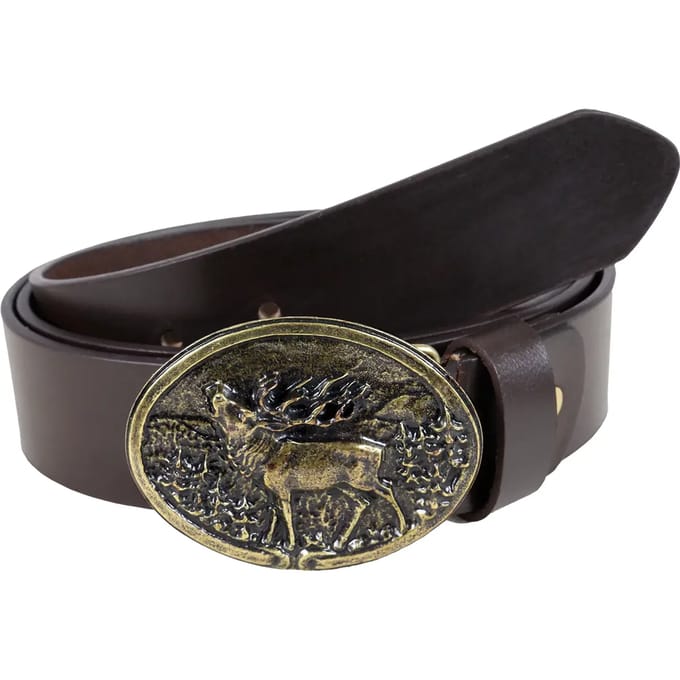 Leren riem Akah Stag