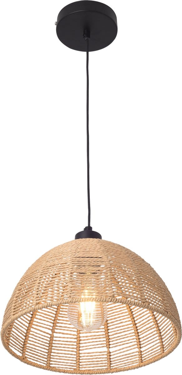 Design hanglamp Romsey E27 zwart en beige lux.pro