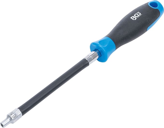 BGS Flexibele schroevendraaier met ronde handgreep E-profiel E 5 bladenlengte 150 mm - 70021