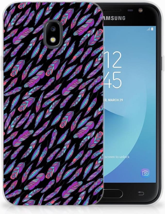Samsung Galaxy J3 2017 TPU bumper Feathers Color