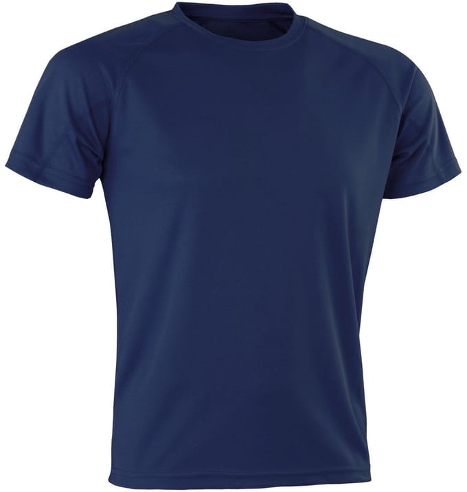 Spiro Volwassenen Unisex Impact Aircool Tee (Marine)