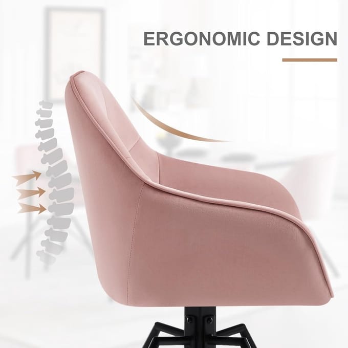 Eetkamerstoelen Set van 6 Draaibaar - Roze - Novihome