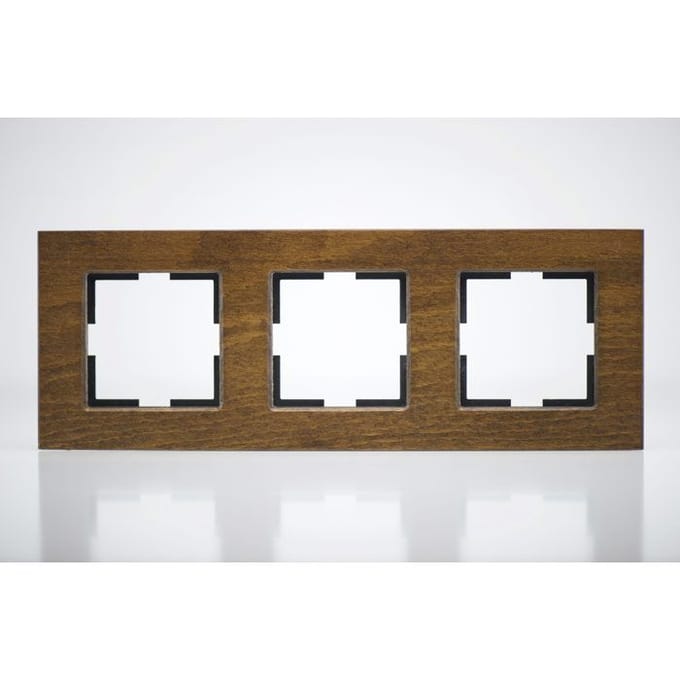 Plaque de finition bois massif noix 3 postes 84x230x10mm