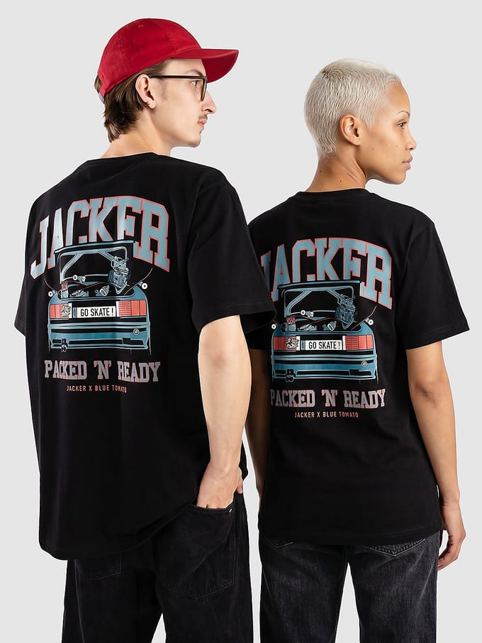 Jacker X Blue Tomato Go Skate T-Shirt zwart