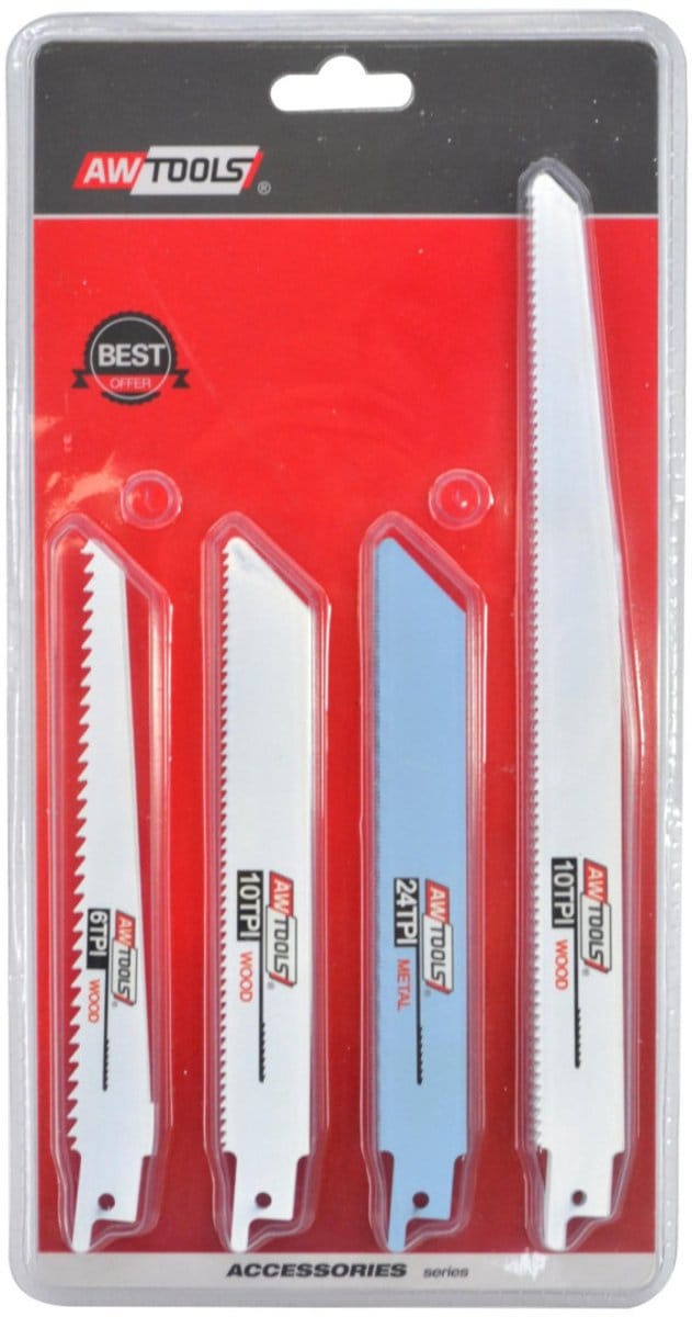AWTools AW49751 - Brzeszczot Zaagblad - Universeel - 12 stuks - Bi-Metaal