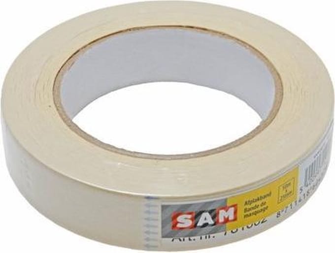 SAM afplaktape - 50 meter x 25 mm.