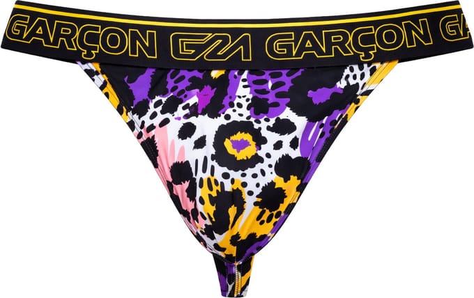 Garçon Thong Purple Jaguar - MAAT S - Heren Ondergoed - String voor Man - Mannen Thong