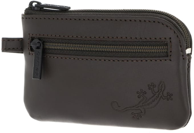 oxmox Leren sleutelgeval Leather Keyholder Lizard 2.0 Embossed Brown donkerbruin