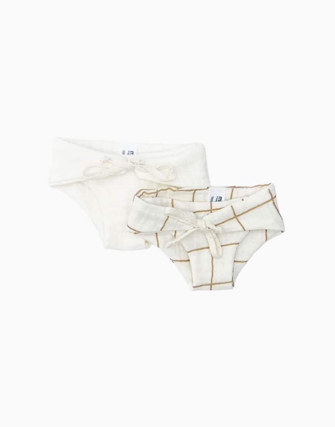 Minikane Poppenkleding Twee Stoffen Luiers 28 cm