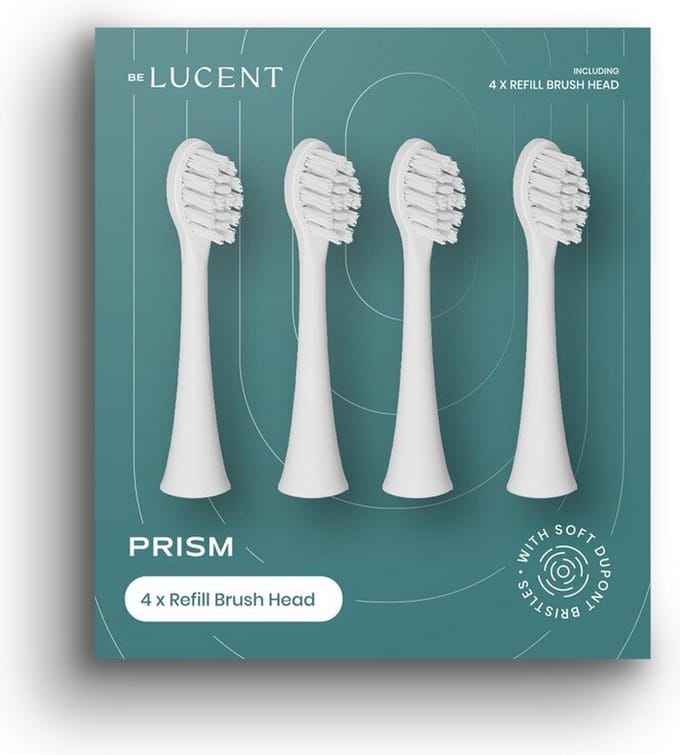 Be Lucent Tandenborstelkoppen Prism heads White