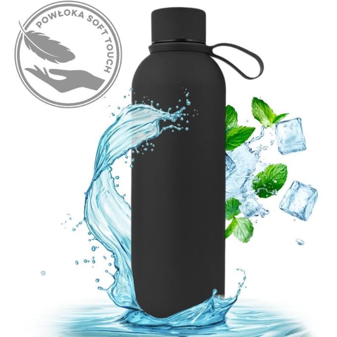 RVS Thermos Fles 500ml - Mat Zwart